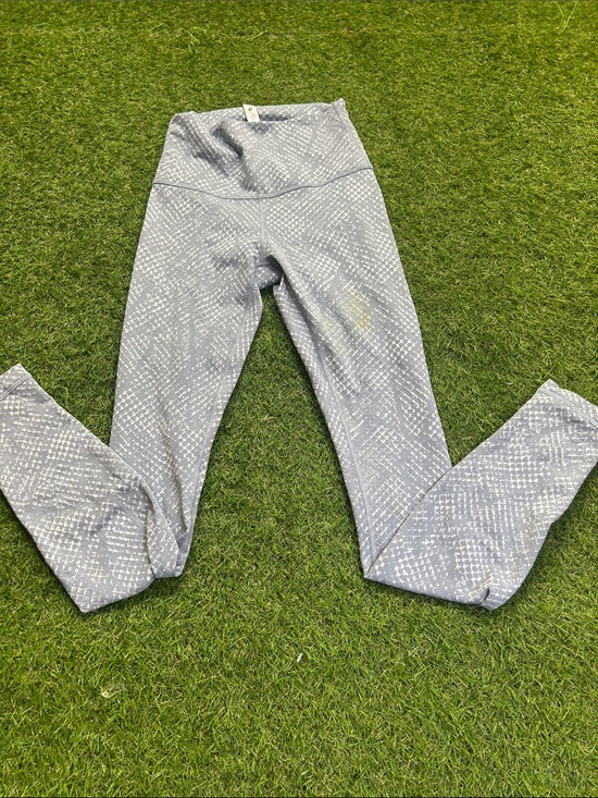lululemon athletica Pants - lululemon athletica Light Blue and White Textured Leggings